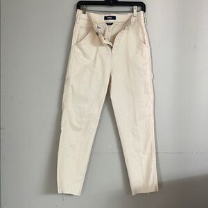Cream High-Waisted Pants